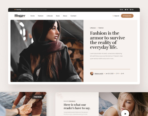 Blogger website demo