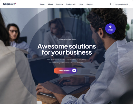 Corporate website design