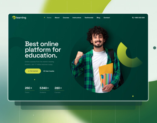eLearning website demo
