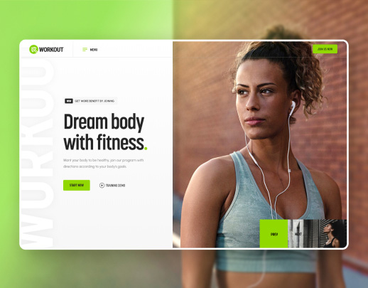 Gym & Fitness website design