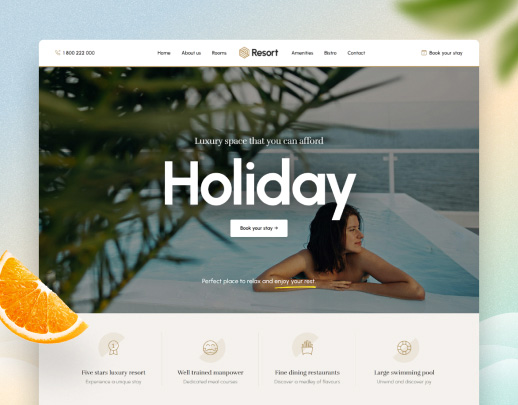 Hotel Resort website demo