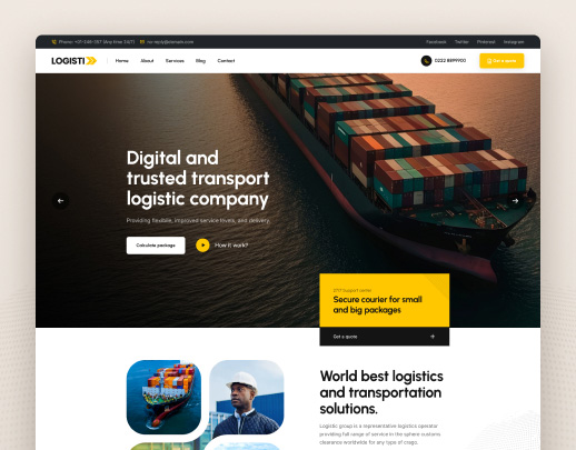 Logistics website demo