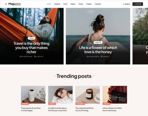 Magazine website demo
