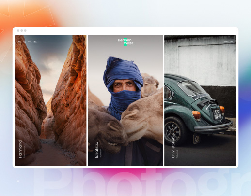 Photography website design