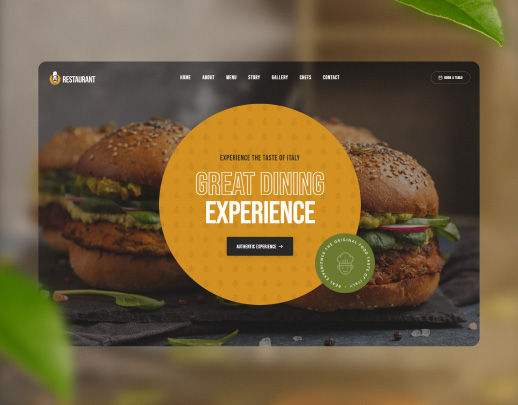 Restaurant website design