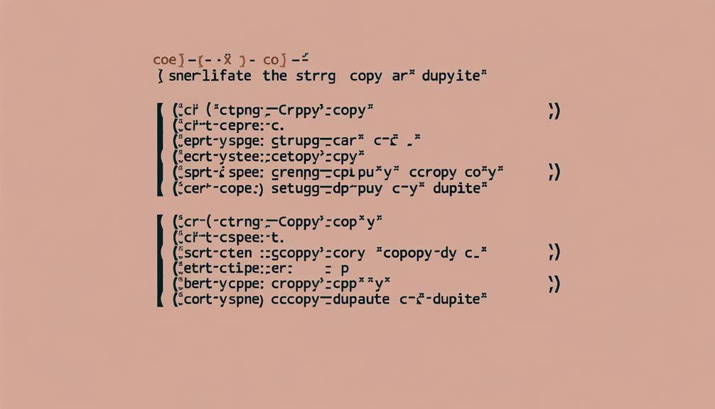 copying and duplicating string